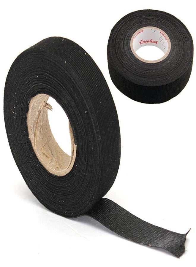 Durvient Automotive Wiring Loom Harness Cloth Fabric Felt Tape for Cars and Bikes, Black, 19mm (Pack of 2) - Image 1
